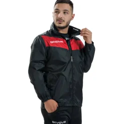 Givova Chubasquero "Rain Scudo" negro / rojo