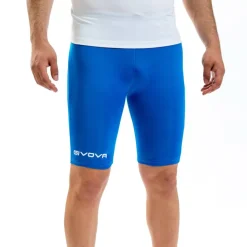 Givova Compresión de piel de Bermudas Mallas Mallas cortas azul
