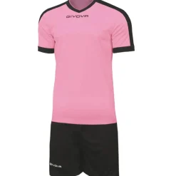 Givova Kit Revolution Camiseta de fútbol con Pantalones cortos rosa negro
