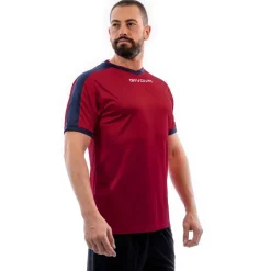 Givova Kit Revolution Camiseta de fútbol con Pantalones cortos azul marino rojo