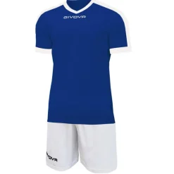 Givova Kit Revolution Camiseta de fútbol con Pantalones cortos azul blanco