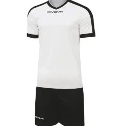 Givova Kit Revolution Camiseta de fútbol con Pantalones cortos blanco y negro