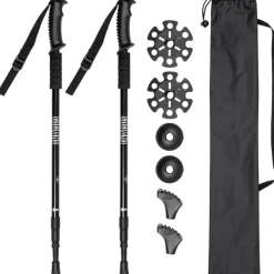 GOGLAND trekking Bastones de senderismo negro