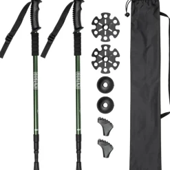 GOGLAND Trekking Bastones de senderismo verde militar