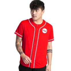 HIDETOSHI WAKASHIMA "BC Kiyota" Hombre Pelota de béisbol Camiseta rojo