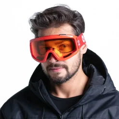 HIDETOSHI WAKASHIMA "Higashi" Unisex Gafas de esquí Gafas de snowboard rojas
