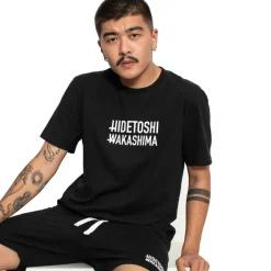 HIDETOSHI WAKASHIMA "1st" Hombre Camiseta oversize negro