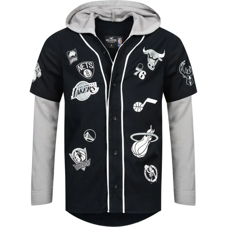 Hollister x NBA All Teams Button-Up Hombre Sudadera con capucha 325-259-2631-900