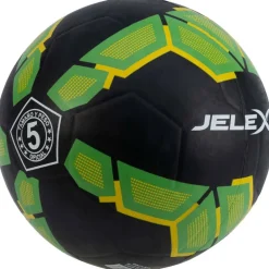 JELEX Bolzplatzheld Balón de fútbol de goma negro-verde
