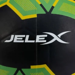 JELEX Bolzplatzheld Balón de fútbol de goma negro-verde