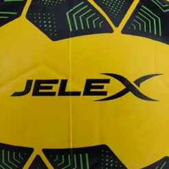 JELEX Bolzplatzheld Balón de fútbol de goma negro-amarillo