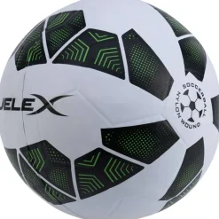 JELEX Bolzplatzheld Balón de fútbol de goma blanco y negro
