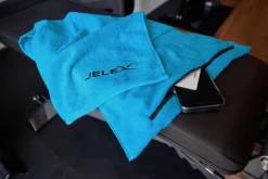 JELEX "100FIT" Toalla de fitness con bolsillo turquesa