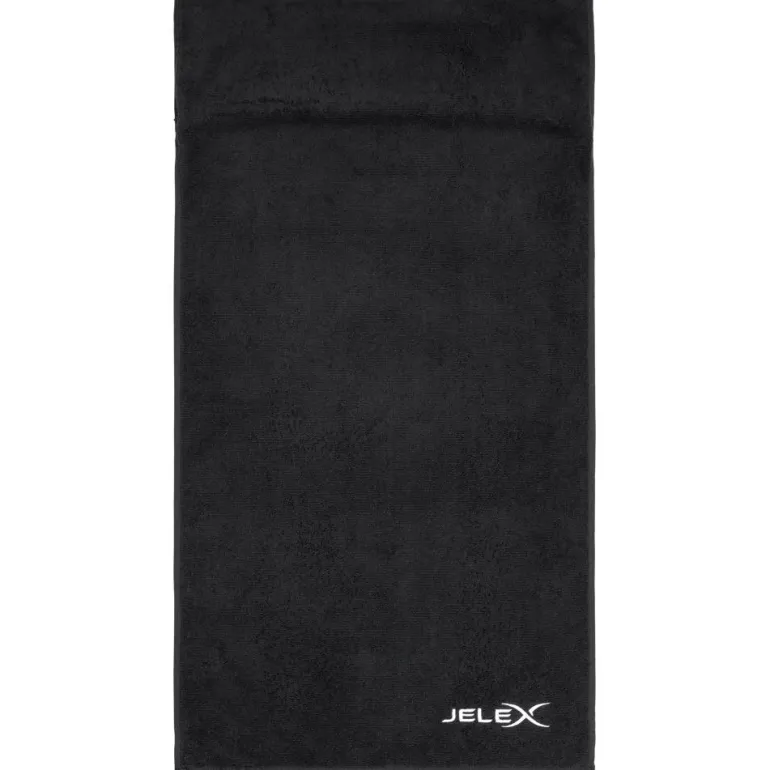 JELEX "100FIT" Toalla de fitness con bolsillo negro