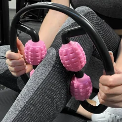 JELEX Massage Rodillo de masaje doble con 4 ruedas