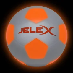 JELEX "Neon" Luz LED Balón de fútbol blanco/naranja