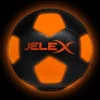 JELEX "Neon" Luz LED Balón de fútbol negro/naranja