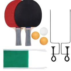 JELEX Palanga Set de 2 palas de tenis de mesa con red y 3 pelotas