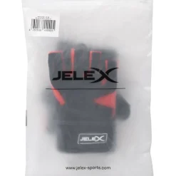 JELEX Power Premium Guantes de entrenamiento acolchados negro-rojo