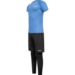 JELEX Sportinator Hombre Conjunto de fitness 3 piezas azul-negro