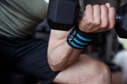 JELEX Strong Muñequeras de fitness negro-azul