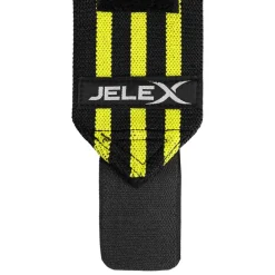 JELEX Strong Muñequeras de fitness negro-amarillo