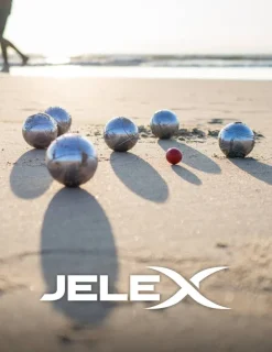 JELEX Throwback Set de 6 bolas de petanca con bolsa