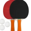 JELEX Topspin Set de 2 palas de tenis de mesa con 3 pelotas