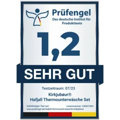 KIRKJUBØUR ® "Hafjall" Hombre Conjunto de ropa interior térmica 2 piezas negro