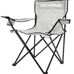 KIRKJUBØUR® "Njörd" Silla de camping gris
