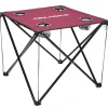 KIRKJUBØUR® "Solkatt" mesa de camping plegable rojo vino