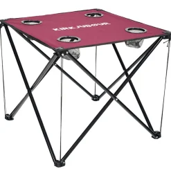 KIRKJUBØUR® "Solkatt" mesa de camping plegable rojo vino