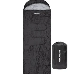 KIRKJUBØUR® "Søvn" Exterior Saco de dormir 220 x 75 cm 15 °C negro