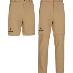 KIRKJUBØUR® Zip-Off Hombre 2 en 1 Pantalón de trekking Marrón
