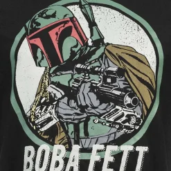 LA GUERRA DE LAS GALAXIAS Retro Boba Fett Hombre Camiseta POMTS079BLK
