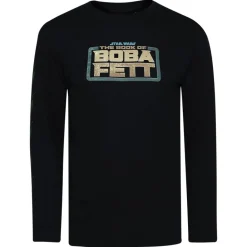 LA GUERRA DE LAS GALAXIAS Boba Fett Hombre Camiseta de manga larga POMLT487BLK