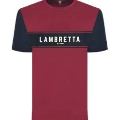 Lambretta Burgundy Hombre Camiseta SS9819-BURGO/MARINO
