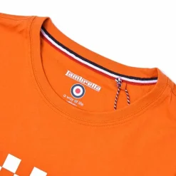 Lambretta Checker Board Hombre Camiseta SS0159-BRNT NARANJA