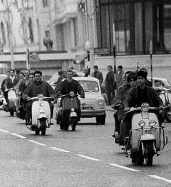 Lambretta Checker Board Hombre Camiseta SS0159-BRNT NARANJA