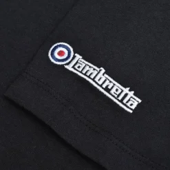Lambretta Checker Box Hombre Camiseta SS1002-NEGRO