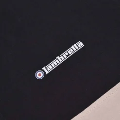Lambretta Contrast Panel Hombre Polo SS1219-NEGRO