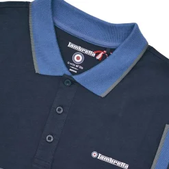 Lambretta Contrast Panel Hombre Polo SS1219-MARINO