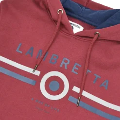 Lambretta Contrast Target Hombre Sudadera con capucha SS1531-BURG