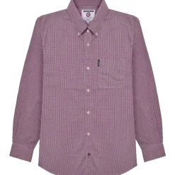 Lambretta Gingham Check Hombre Camisa de manga larga RWIS1384