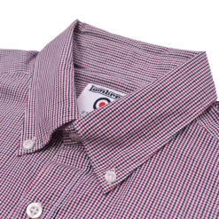 Lambretta Gingham Check Hombre Camisa de manga larga RWIS1384