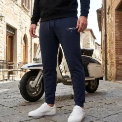 Lambretta Jogger Hombre Pantalones de chándal SS1532-AZUL MARINO