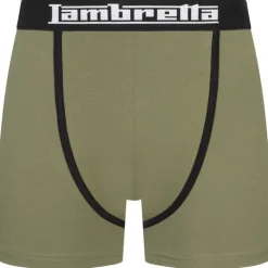 Lambretta Paisley Hombre Calzoncillos bóxer Pack de 3 SS1065-KHAKI/BLK