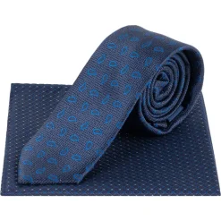 Lambretta Paisley Hombre Corbata de punto y Pañuelo de bolsillo LAMAW2315-NAVY