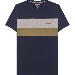 Lambretta Pannelled Tee Hombre Camiseta SS9036-MARINO