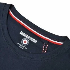 Lambretta Pannelled Tee Hombre Camiseta SS9036-MARINO